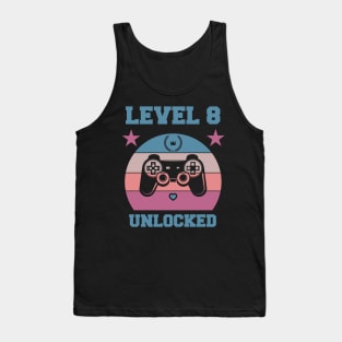 Level 8 Unlocked 8th Birthday Gift for Video Gamers Classic Tank Top